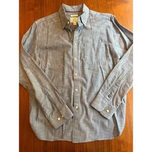 Jos. A. Bank 1905 Collection Tailored Fit Blue Chambray Long Sleeve - Size L